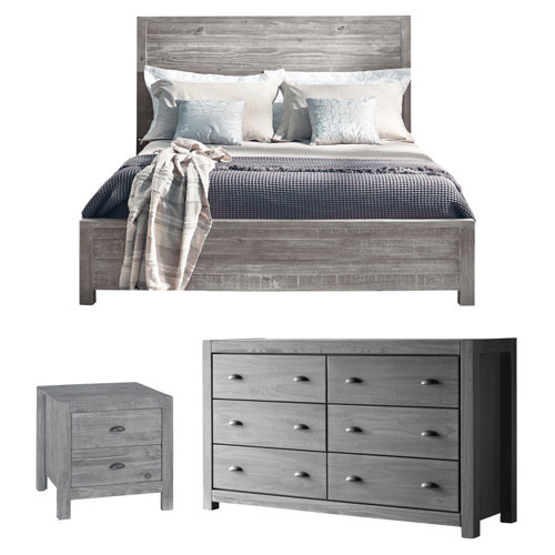 Grain Wood Furniture Montauk Solid Wood Standard 4 Piece Configurable